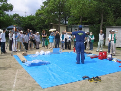 (写真)防災用資器材の整備、点検