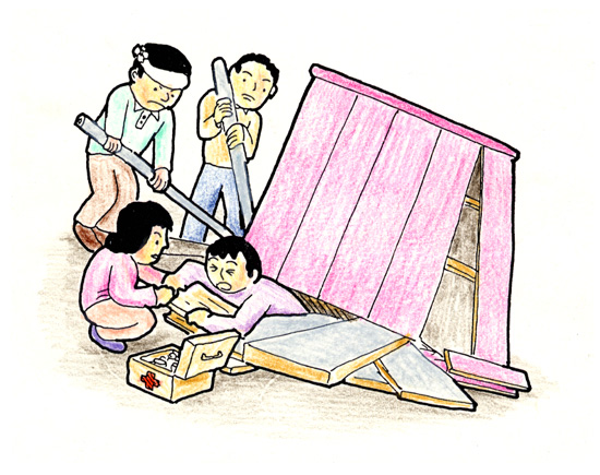 (イラスト)救出救護班の活動について