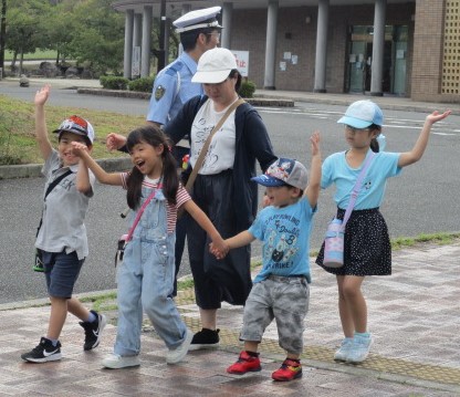 親子で実地訓練をしている様子です。