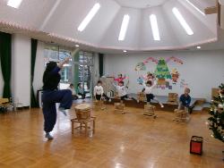 太鼓指導の様子