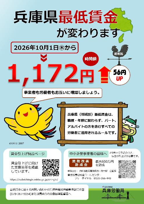 兵庫県最低賃金