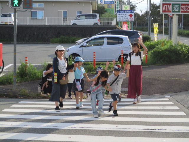 親子で実地訓練をしている様子です。